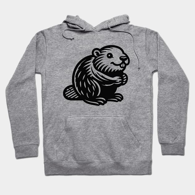 Beaver Hoodie by KayBee Gift Shop